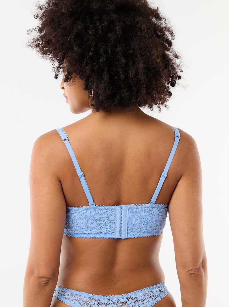 Kanten bustier beha Blauw - Kiabi