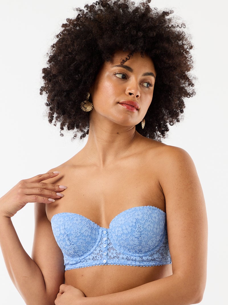 Kanten bustier beha Blauw - Kiabi