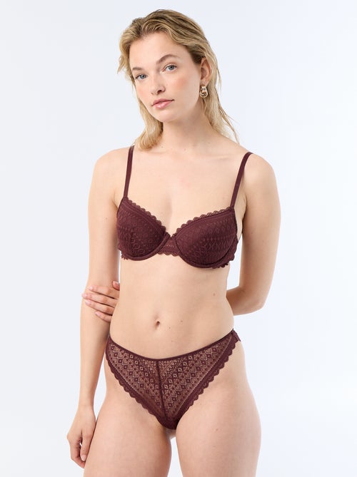 Kanten half-cupbeha - Kiabi