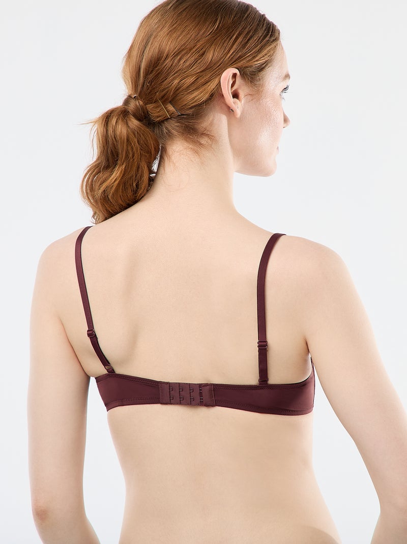 Kanten half-cupbeha bruin - Kiabi