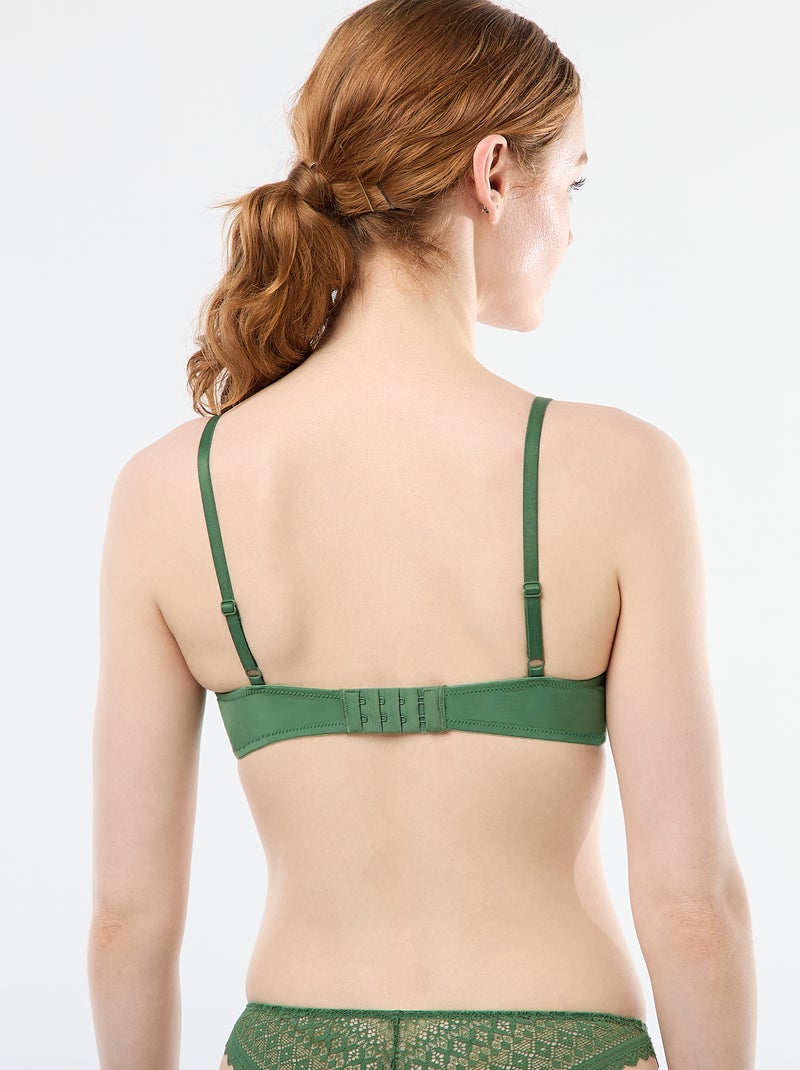 Kanten half-cupbeha Groen - Kiabi