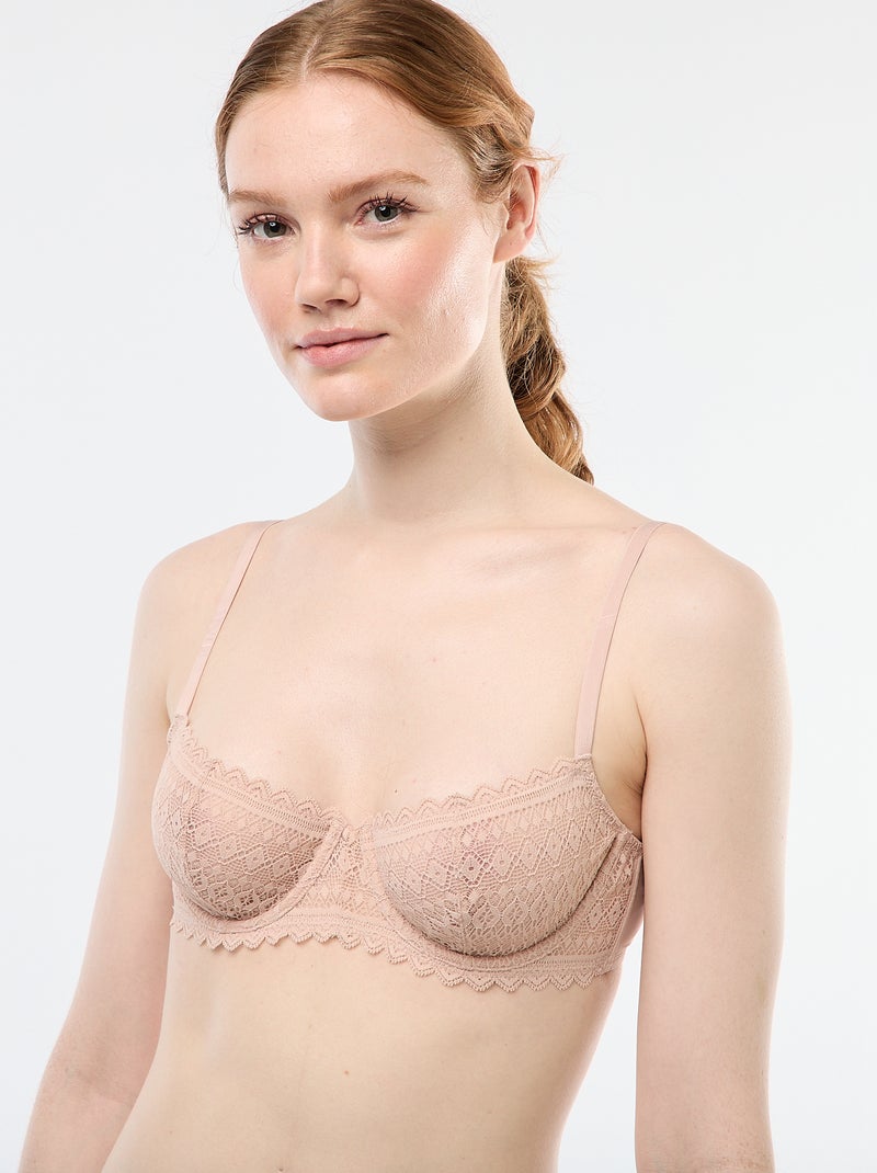 Kanten half-cupbeha Rose - Kiabi