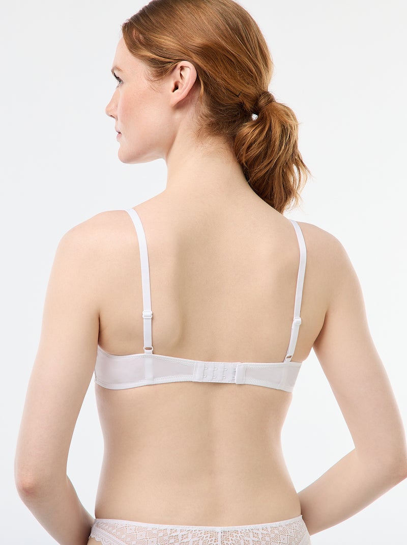 Kanten half-cupbeha wit - Kiabi