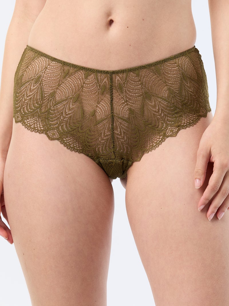 Kanten shorty Groen - Kiabi