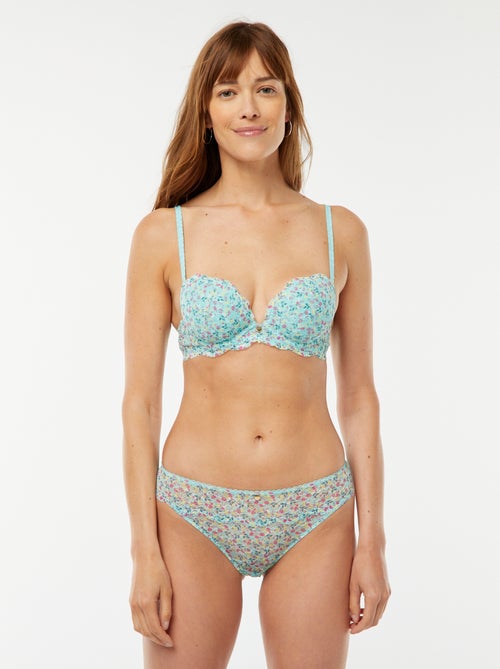 Kanten slip met driekleurige print - Kiabi