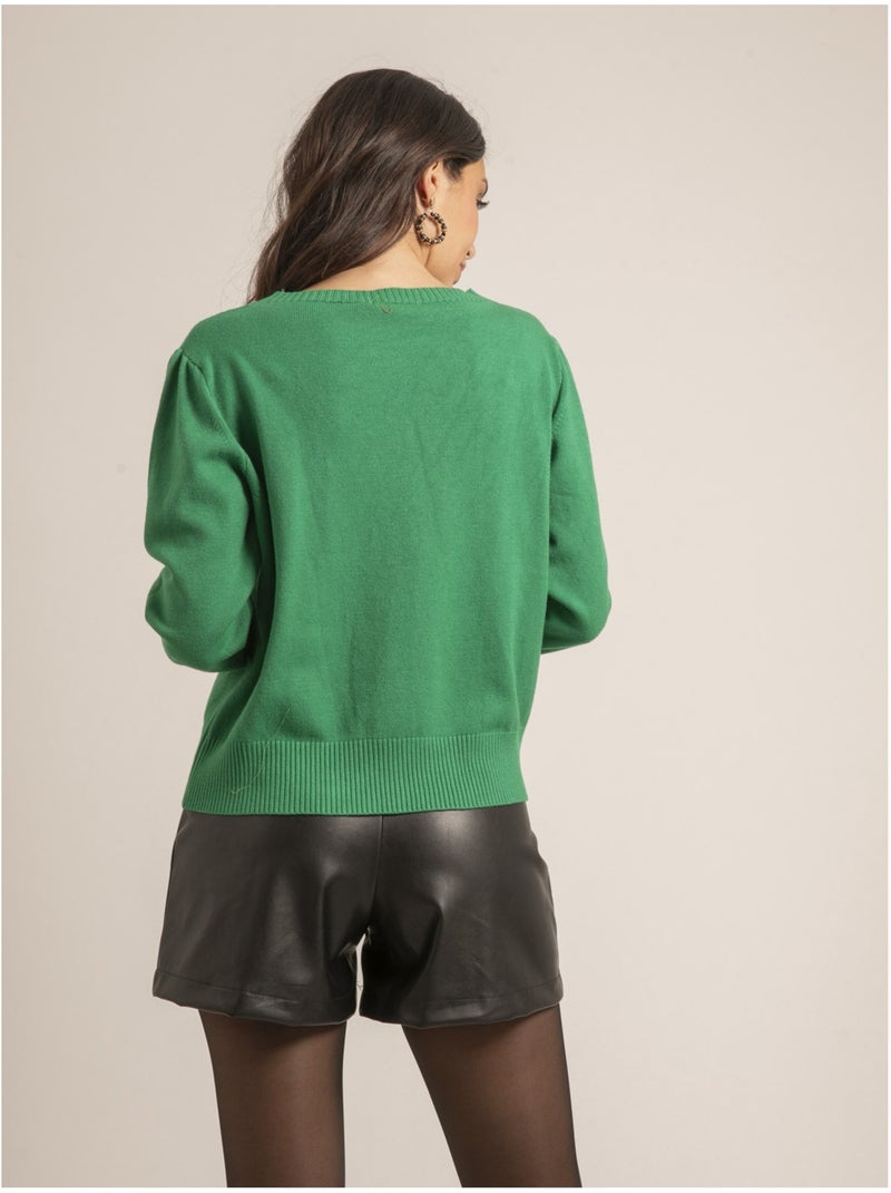 Kaori gebreide trui Groen - Kiabi