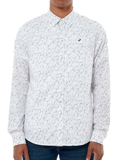 Kaporal 3M42 Wit Herenoverhemd - Slim Fit - Kiabi Kaporal 3M42 Wit Herenoverhemd - Slim Fit - Kiabi