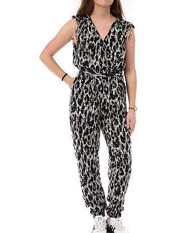 Kaporal atos zwart/grijze dames jumpsuit