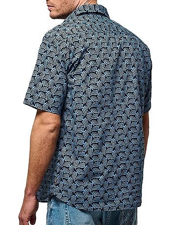Kaporal bahia heren overhemd blauw/marine