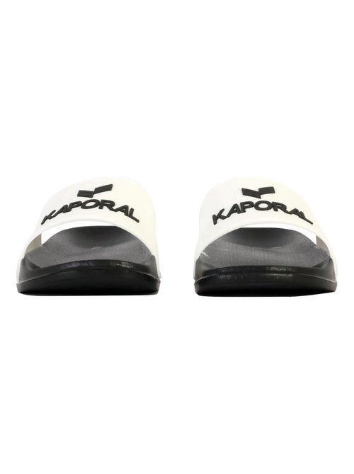 Kaporal baporal heren slippers wit/zwart - Kiabi Kaporal baporal heren slippers wit/zwart - Kiabi