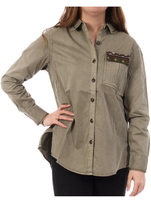 Kaporal Barmy kaki blouse voor dames - Kiabi Kaporal Barmy kaki blouse voor dames - Kiabi