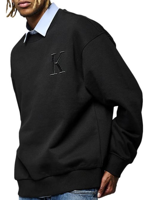 Kaporal BATIS Zwart Heren Sweatshirt - Kiabi Kaporal BATIS Zwart Heren Sweatshirt - Kiabi