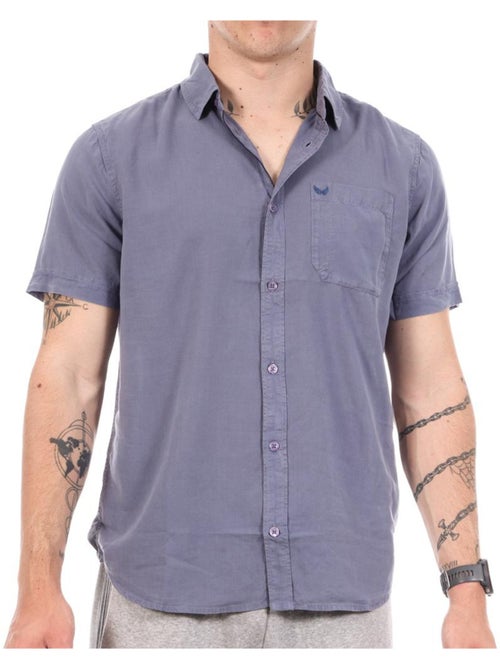 Kaporal Baya Heren Overhemd met Korte Mouwen Blauw - Kiabi Kaporal Baya Heren Overhemd met Korte Mouwen Blauw - Kiabi