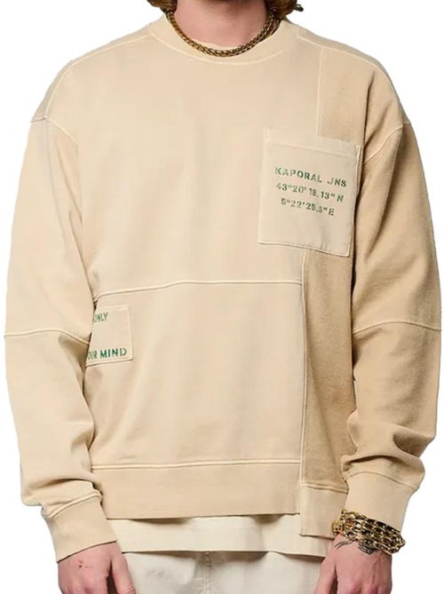 Kaporal Bello Beige Heren Sweatshirt - Kiabi Kaporal Bello Beige Heren Sweatshirt - Kiabi
