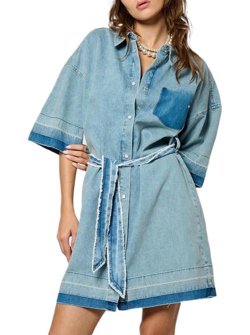 Kaporal Boya Blauwe Jurk voor Dames - Kiabi Kaporal Boya Blauwe Jurk voor Dames - Kiabi