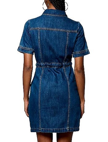 Kaporal brat dames jeans jurk mid-blauw