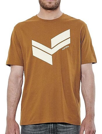 Kaporal bryzo25m11 camel t-shirt voor heren