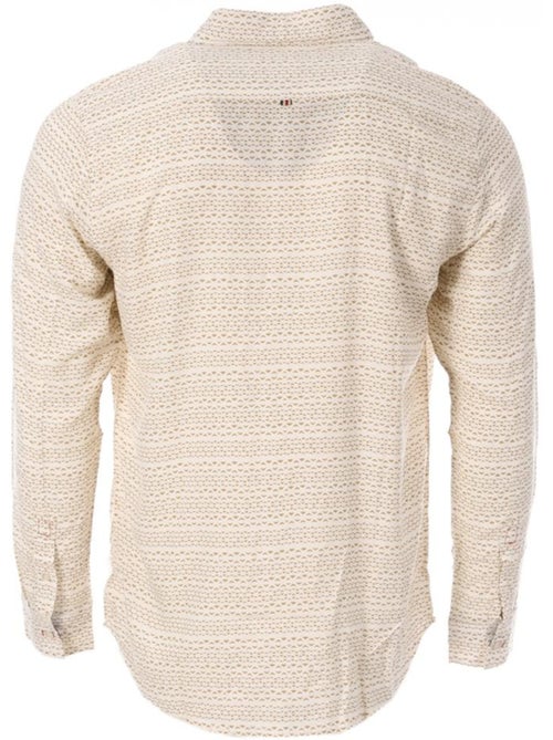Kaporal CARTE Heren Overhemd Wit/Beige - Kiabi Kaporal CARTE Heren Overhemd Wit/Beige - Kiabi
