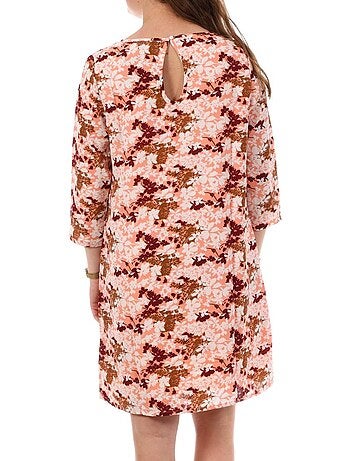 Kaporal cary dames jurk roze/wit