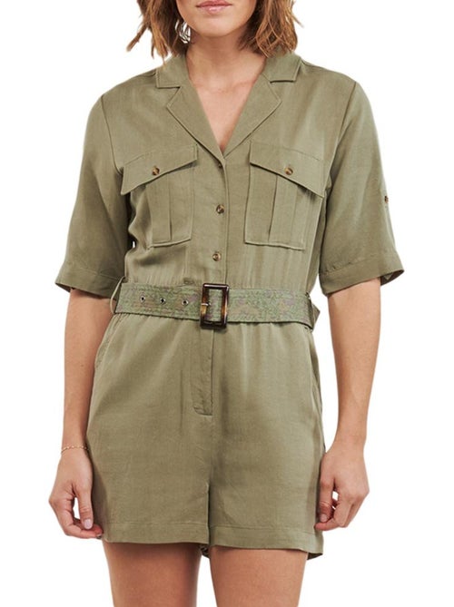 Kaporal Caryl Kaki Combishort voor Dames - Kiabi Kaporal Caryl Kaki Combishort voor Dames - Kiabi