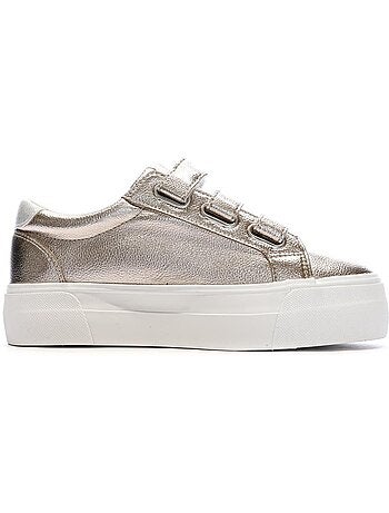 Kaporal clovia gouden platform sneakers voor dames