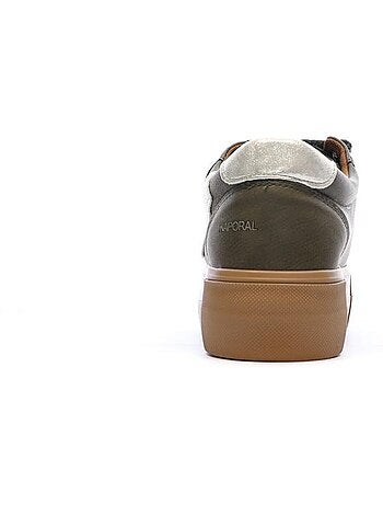 Kaporal clovia platform sneakers voor dames - kaki