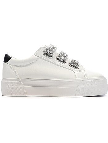 Kaporal clovia witte platform sneakers voor dames