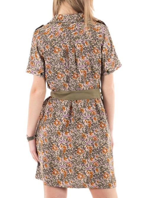 Kaporal COLIN Kaki Bloemenjurk voor Dames - Kiabi Kaporal COLIN Kaki Bloemenjurk voor Dames - Kiabi