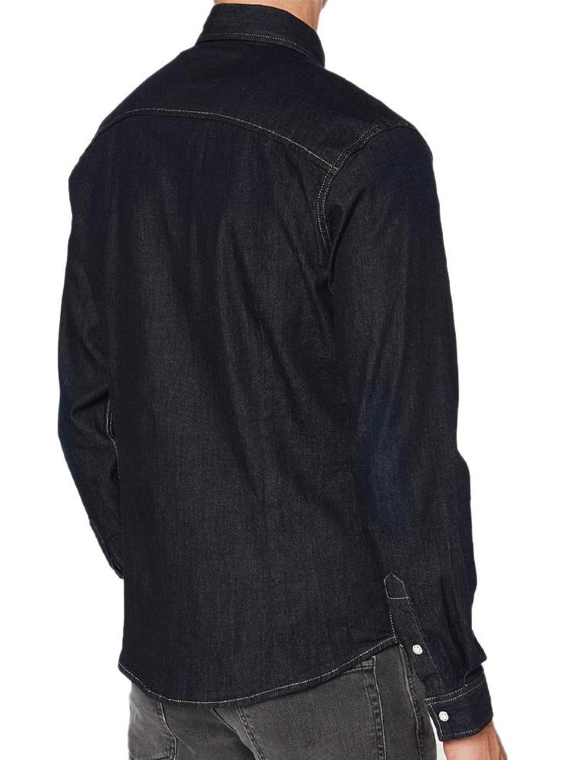 Kaporal DIEGO Herenoverhemd - Marineblauw Denimblauw - Kiabi