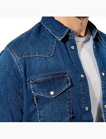Kaporal diego herenoverhemd - mid-blauw