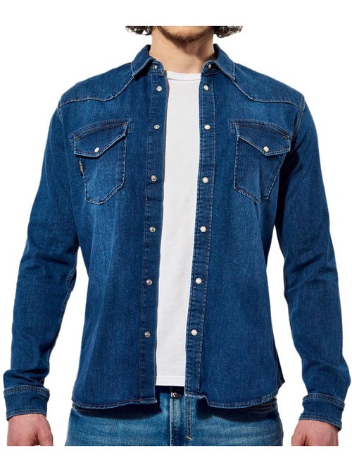 Kaporal DIEGO Herenoverhemd - Mid-Blauw - Kiabi Kaporal DIEGO Herenoverhemd - Mid-Blauw - Kiabi