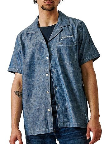 Kaporal dilon heren jeansoverhemd blauw