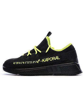Kaporal dofino heren sneakers zwart/geel