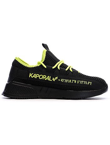 Kaporal dofino heren sneakers zwart/geel
