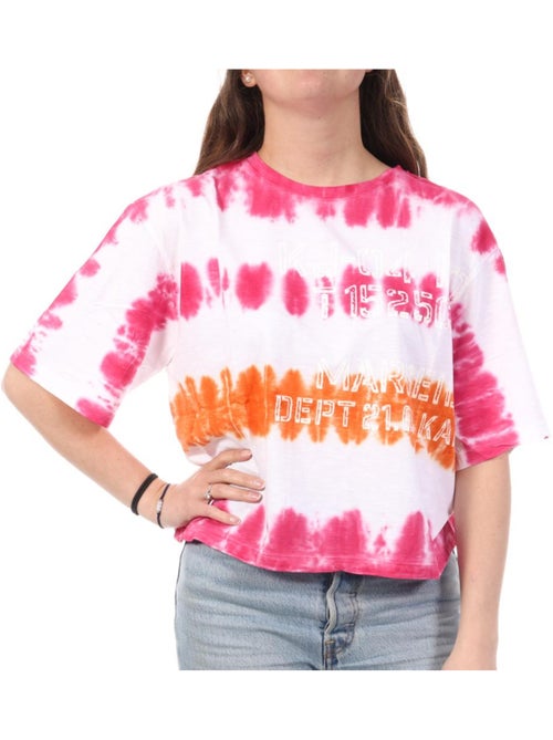 Kaporal EVEE Dames T-shirt Wit/Roze - Kiabi Kaporal EVEE Dames T-shirt Wit/Roze - Kiabi