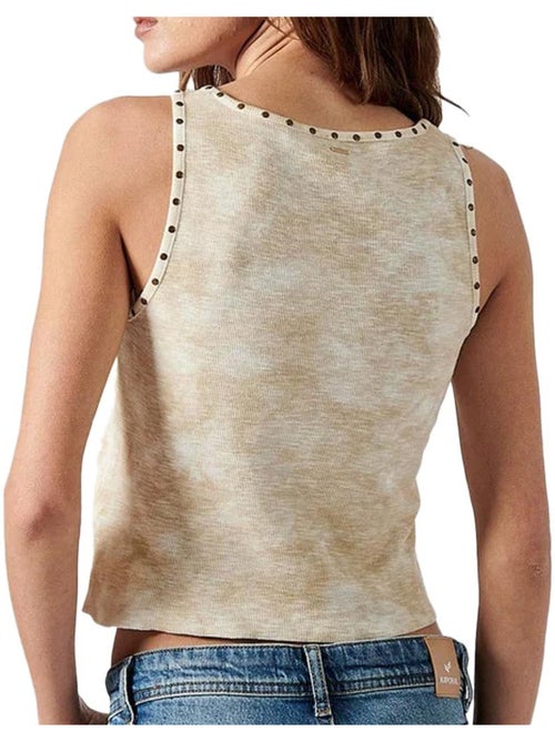 Kaporal FARM Beige Dames Mouwloze Top - Kiabi Kaporal FARM Beige Dames Mouwloze Top - Kiabi