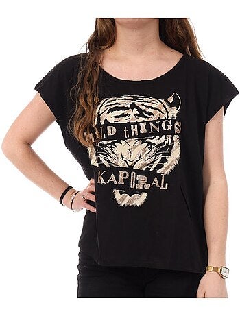 Kaporal ferol zwart t-shirt voor dames
