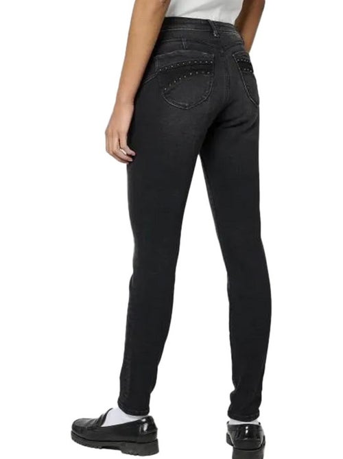 Kaporal Flore Dames Slim Fit Jeans Donkergrijs - Kiabi Kaporal Flore Dames Slim Fit Jeans Donkergrijs - Kiabi