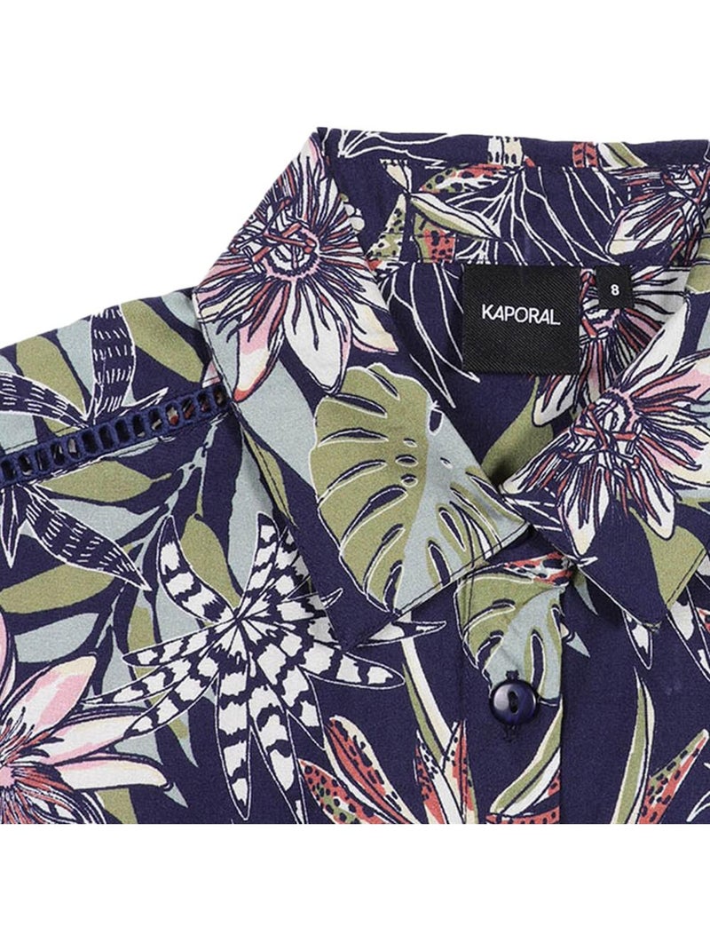 Kaporal Frida Combishort met Motief voor Meisjes - Marineblauw Marineblauw - Kiabi