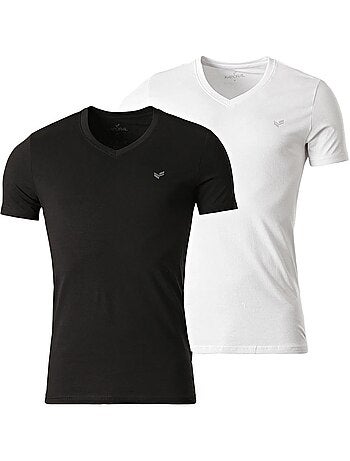 Kaporal gifth heren t-shirts - set van 2 zwart/grijs