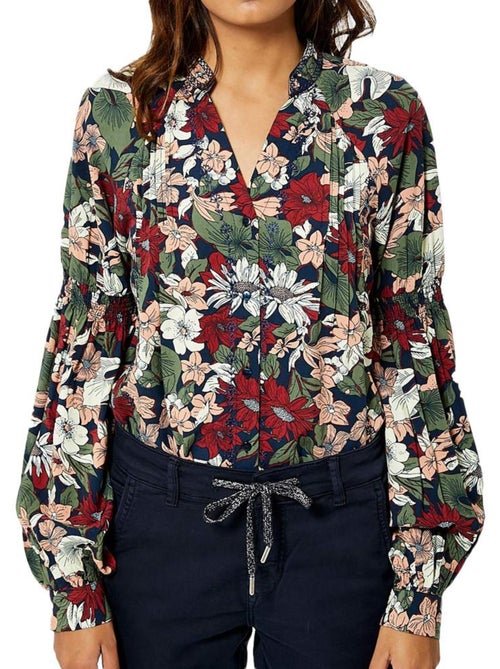 Kaporal Glue Dames Blouse Zwart met Patroon - Kiabi Kaporal Glue Dames Blouse Zwart met Patroon - Kiabi