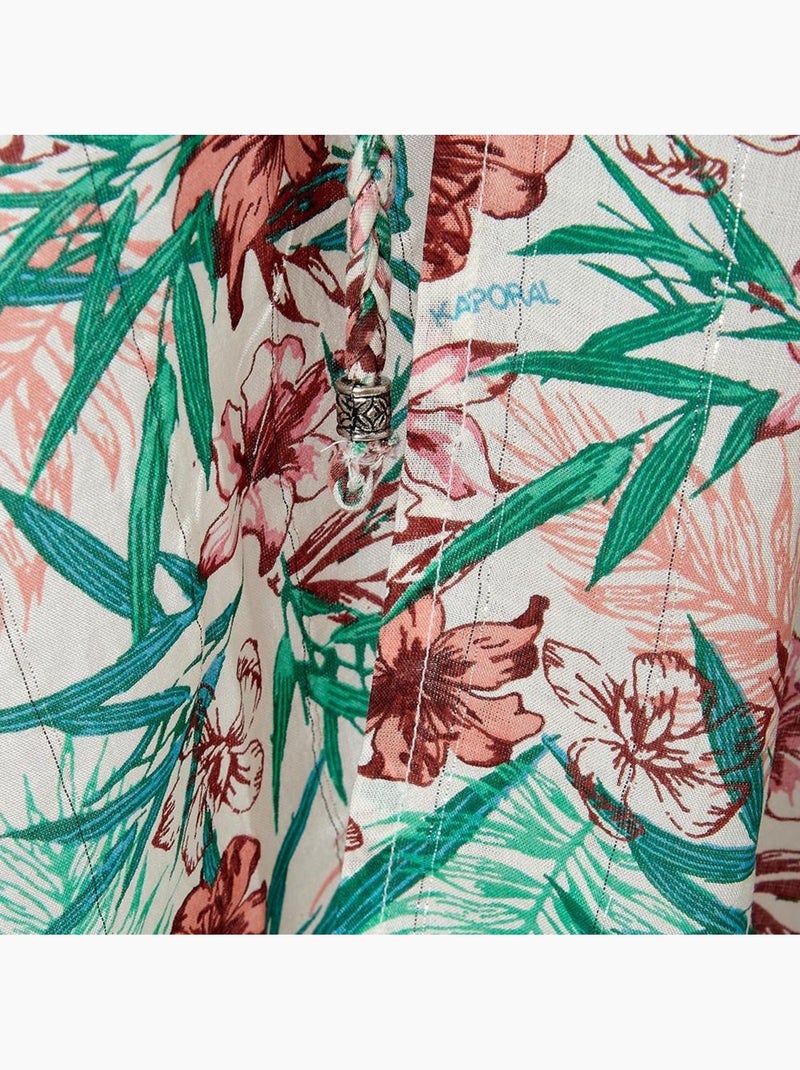 Kaporal Growe Witte Kimono met Bloemenprint voor Dames Groen - Kiabi