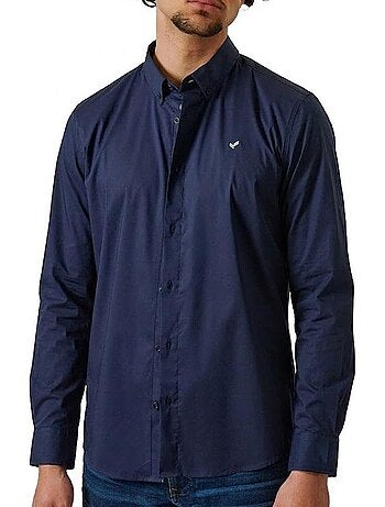 Kaporal heren overhemd surajh22m42 - marineblauw