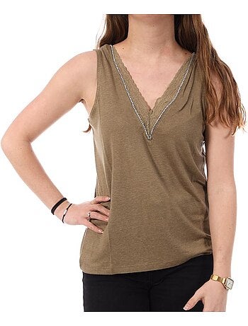 Kaporal jamy witte dames mouwloze top