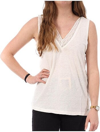 Kaporal jamy witte dames mouwloze top