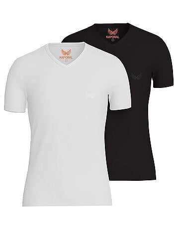 Kaporal jift t-shirts voor heren - 2-pack zwart/wit