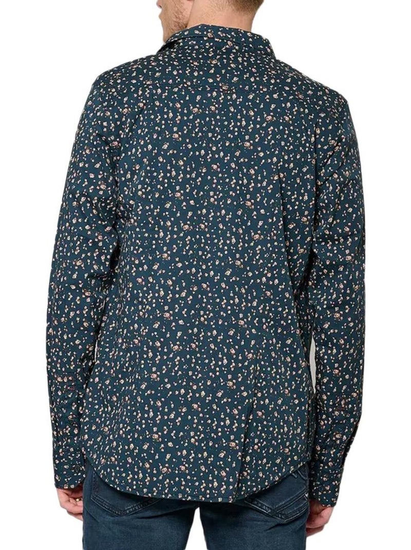 Kaporal Kevyh Heren overhemd met lange mouwen - Marineblauw Marineblauw - Kiabi