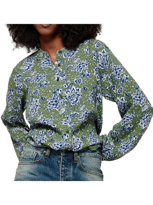 Kaporal Khaki Groen/Blauw Damesoverhemd - Kiabi Kaporal Khaki Groen/Blauw Damesoverhemd - Kiabi
