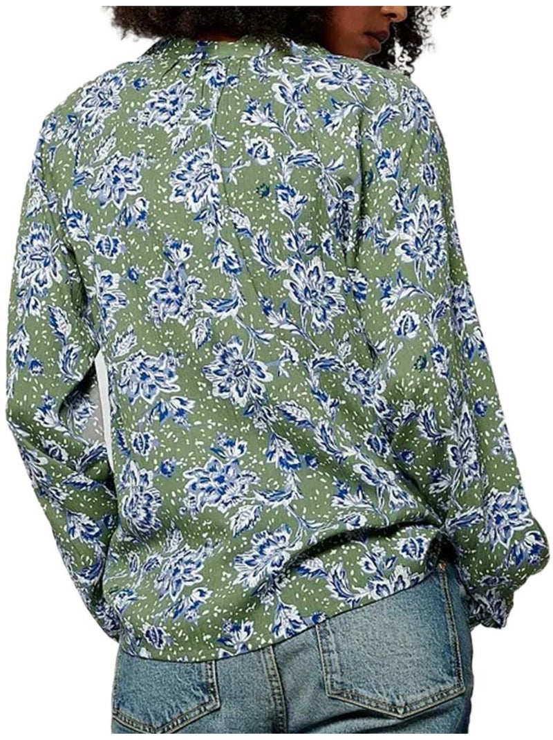Kaporal Khaki Groen/Blauw Damesoverhemd Groen - Kiabi