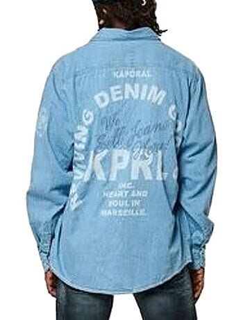 Kaporal korde blauw herenoverhemd